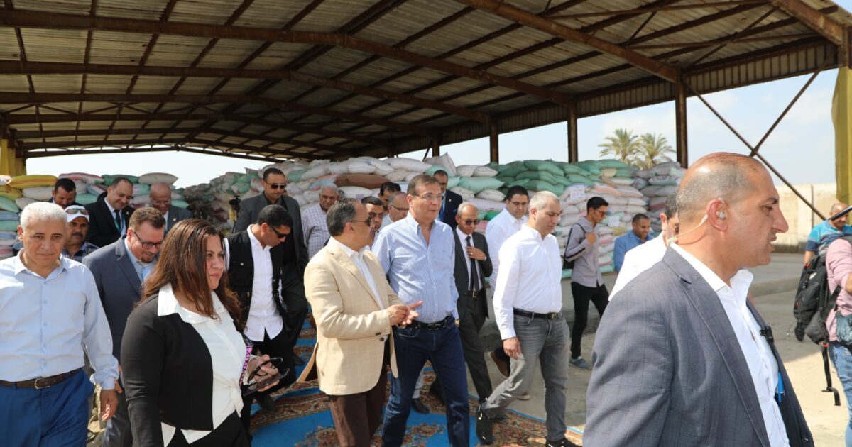 وزير الزراعة ومحافظ الشرقية ورئيس البنك الزراعي يتابعون أعمال تسليم القمح في شون البنك بالشرقية