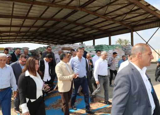 وزير الزراعة ومحافظ الشرقية ورئيس البنك الزراعي يتابعون أعمال تسليم القمح في شون البنك بالشرقية